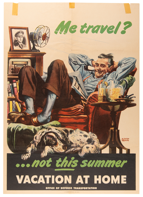 Lot 483 World War II Poster: 'Vacation at Home' (1945)