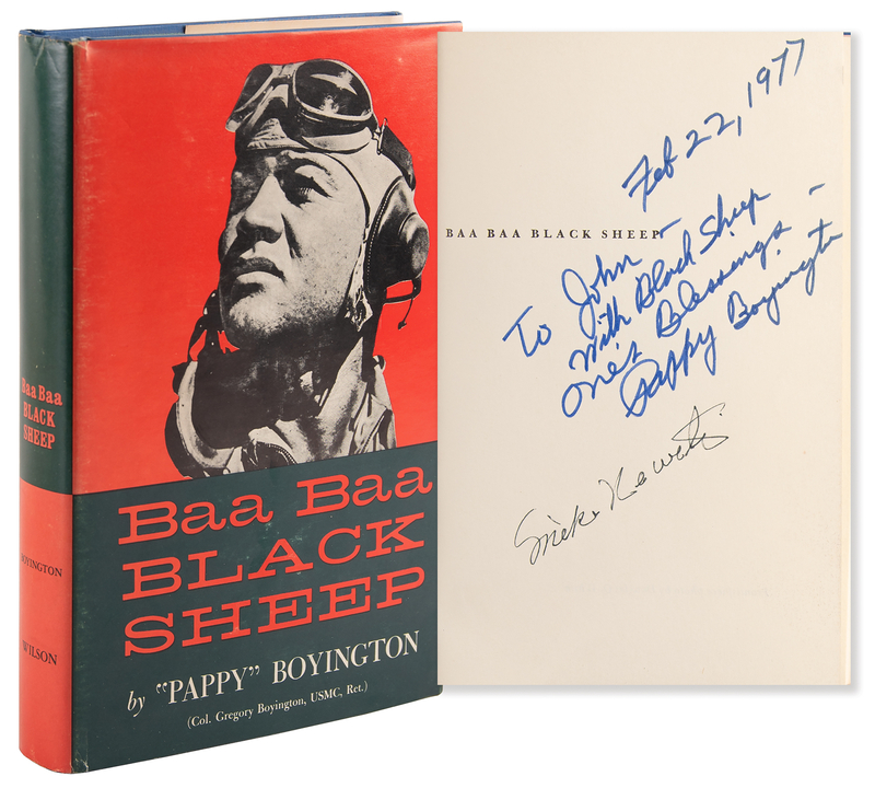 Lot 400 Pappy Boyington and Masajiro 'Mike' Kawato Signed Book - Baa Baa Black Sheep