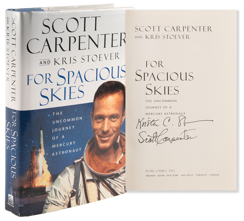 Lot 521 Scott Carpenter Signed Book - For Spacious Skies