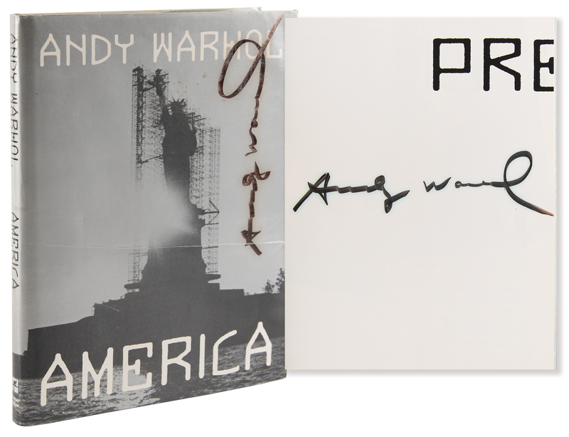 Lot 558 Andy Warhol Twice-Signed Book - America