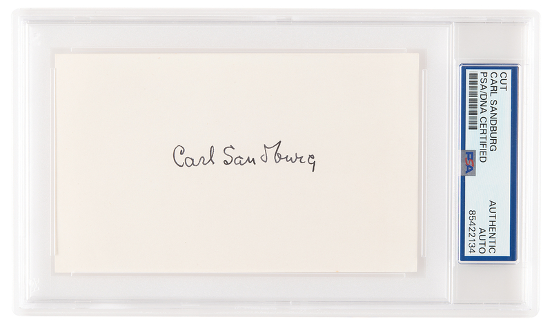 Lot 637 Carl Sandburg Signature
