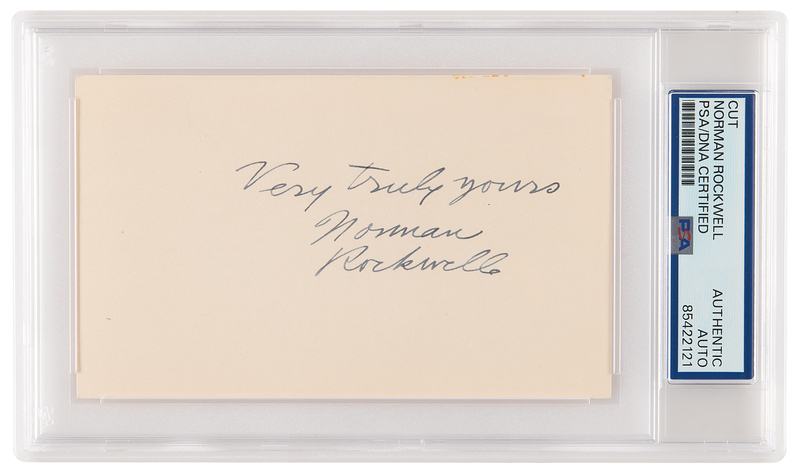 Lot 553 Norman Rockwell Signature