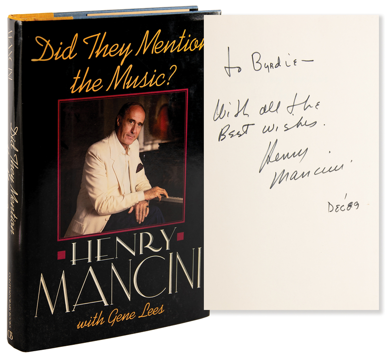 Lot 955 Henry Mancini Signed Book - Did They Mention the Music?