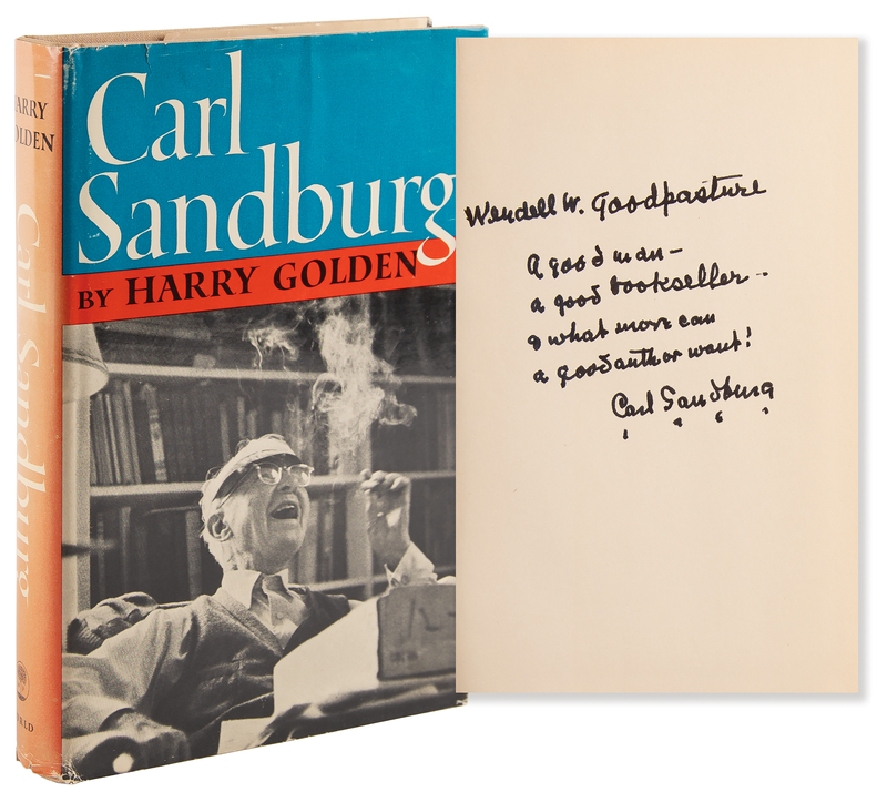 Lot 639 Carl Sandburg Signed Book - Carl Sandburg