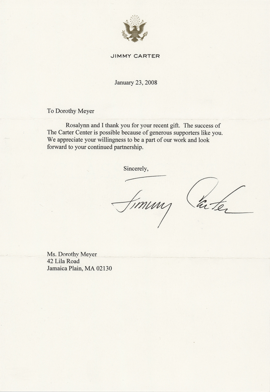 Lot 45 Jimmy Carter Typed Letter Signed