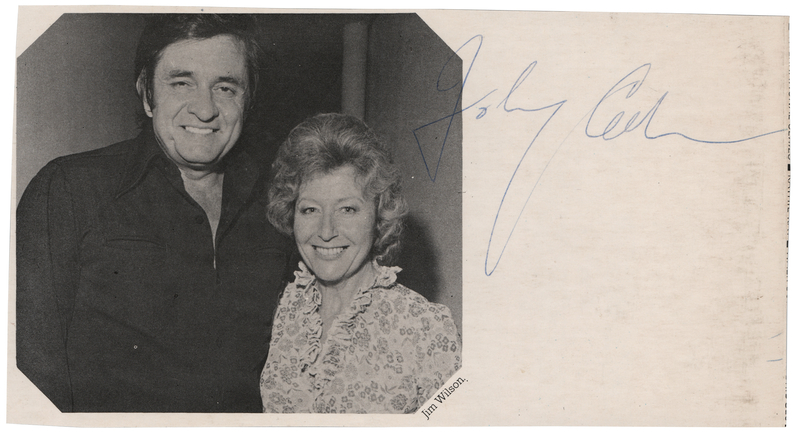Lot 720 Johnny Cash Signed Photograph