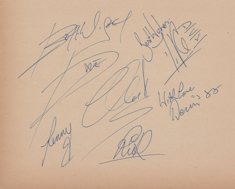 Lot 759 Dave Clark Five Signatures