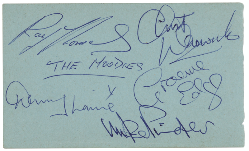 Lot 790 Moody Blues Signatures
