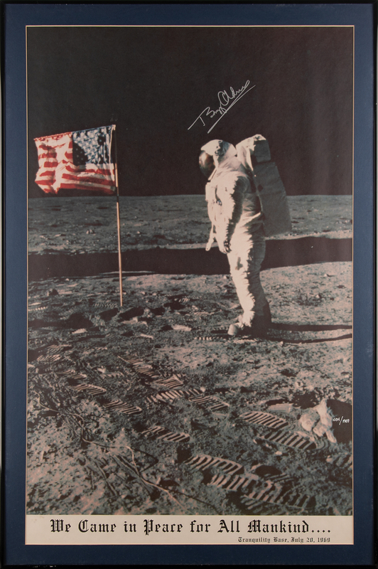Lot 510 Buzz Aldrin Signed Poster (Ltd. Ed. #1034/1969) - 24.25˝ x 36.25˝