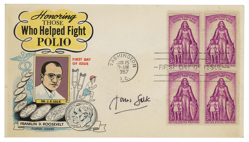 Lot 311 Jonas Salk Signed First Day Cover