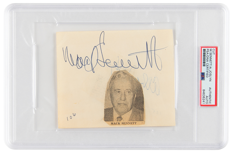 Lot 982 Mack Sennett Signature