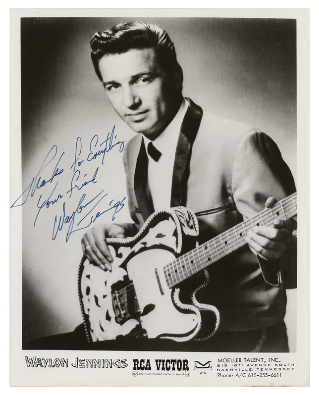 Lot 722 Waylon Jennings Signed Photograph