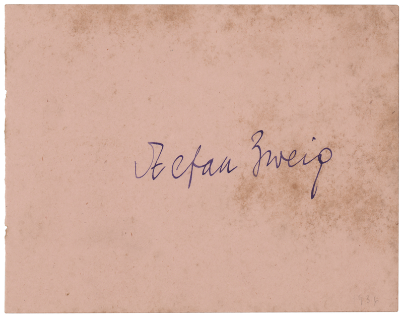 Lot 646 Stefan Zweig Signature