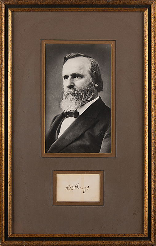 Lot 78 Rutherford B. Hayes Signature