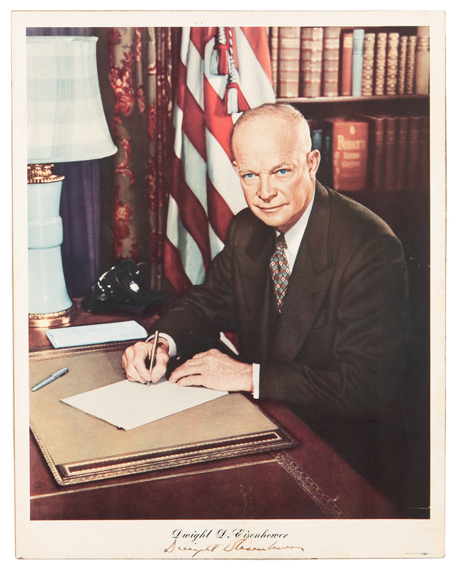 Lot 61 Dwight D. Eisenhower Signed Oversized Photograph