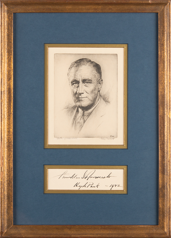 Lot 119 Franklin D. Roosevelt Signature as President