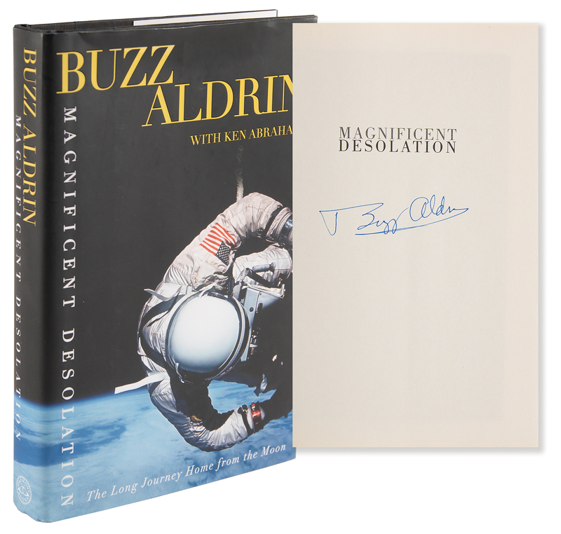 Lot 512 Buzz Aldrin Signed Book - Magnificent Desolation
