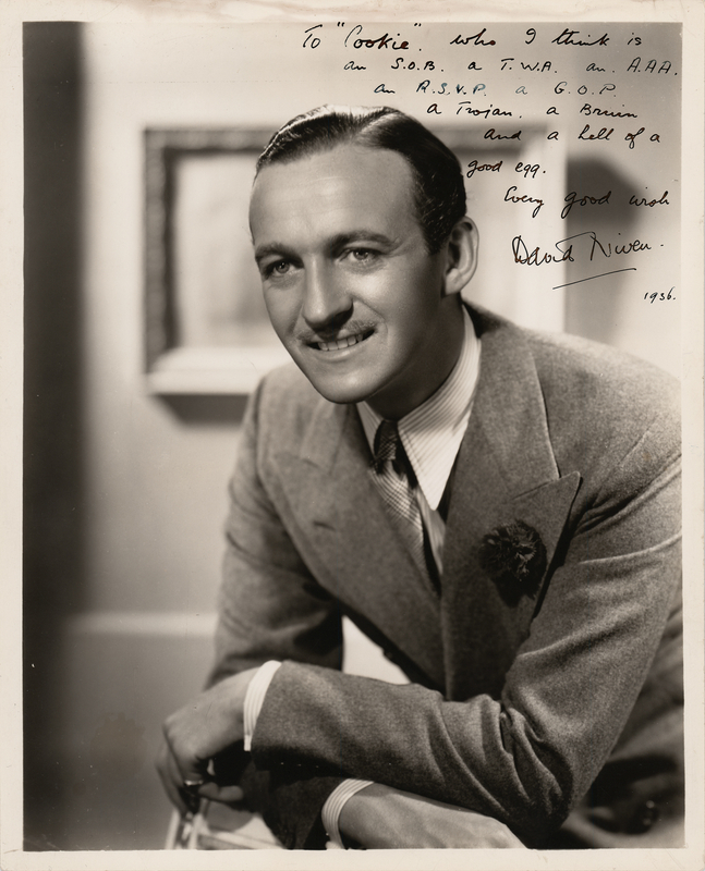 Lot 967 David Niven Signed Photograph