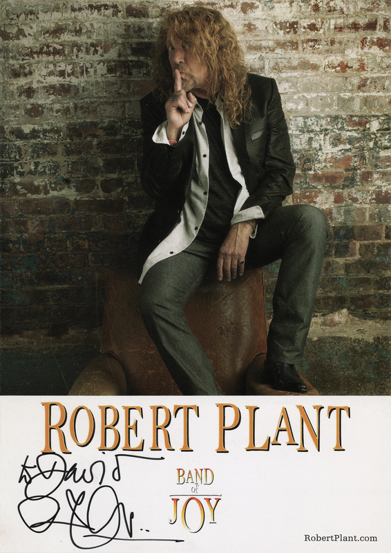 Lot 782 Led Zeppelin: Robert Plant Signed Photograph