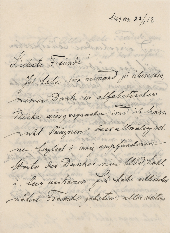 Lot 255 Josef Breuer Autograph Letter Signed