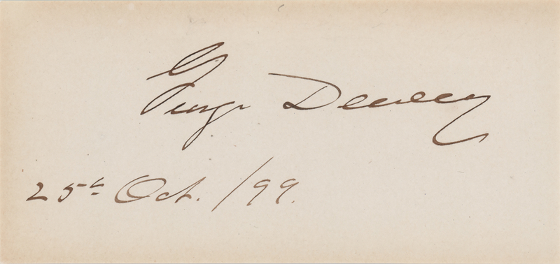 Lot 429 George Dewey Signature
