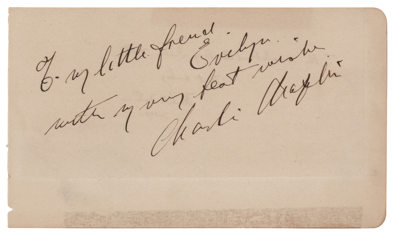 Lot 900 Charlie Chaplin Signature