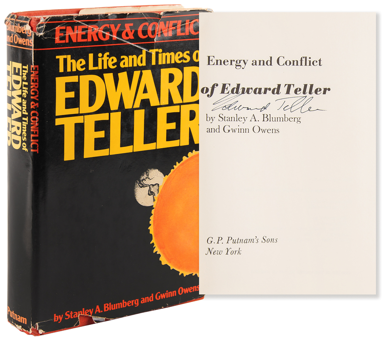 Lot 316 Edward Teller (2) Signed Items - Book and Photograph