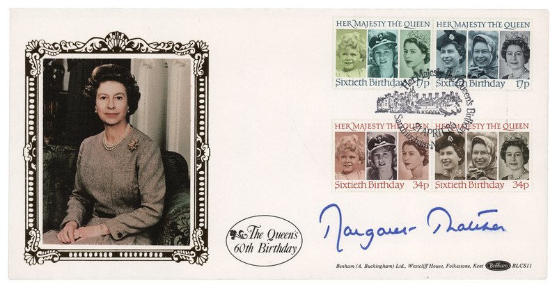 Lot 319 Margaret Thatcher Signed Commemorative Cover