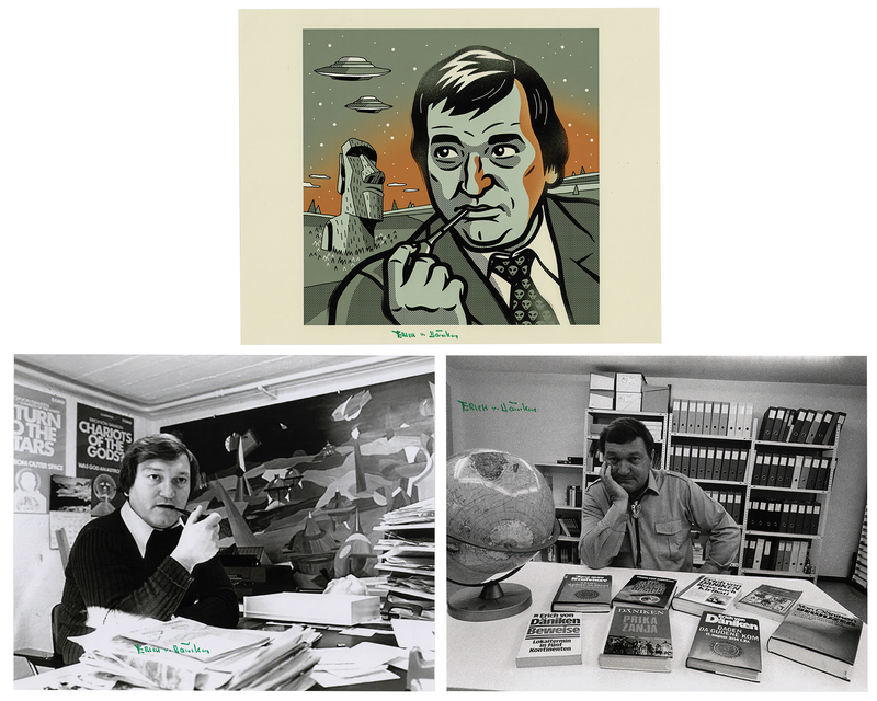 Lot 632 Erich von Daniken (3) Signed Photographs