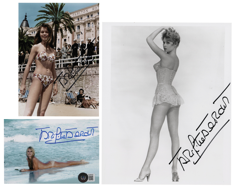 Lot 879 Brigitte Bardot (3) Signed Photographs