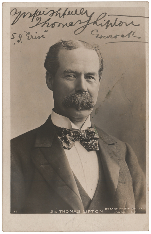 Lot 294 Thomas Lipton Signed Photograph from the Steam Yacht Erin