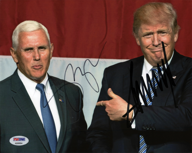 Lot 143 Donald Trump and Mike Pence Signed Photograph