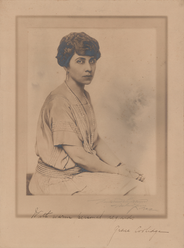 Lot 59 Grace Coolidge Signed Oversized Photograph