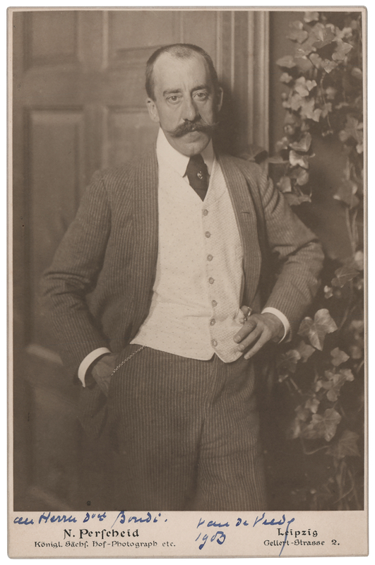 Lot 538 Henry van de Velde Signed Photograph