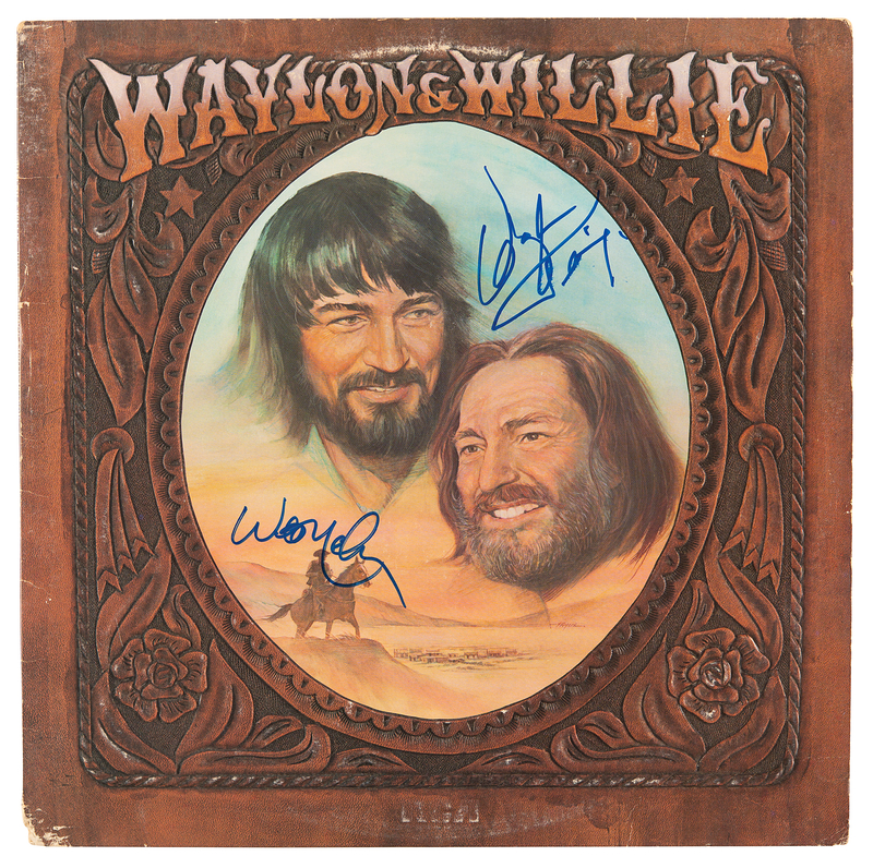 Lot 723 Waylon Jennings and Willie Nelson Signed Album - Waylon & Willie