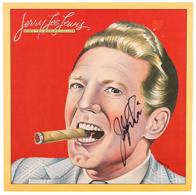 Lot 784 Jerry Lee Lewis Signed Album - When Two Worlds Collide