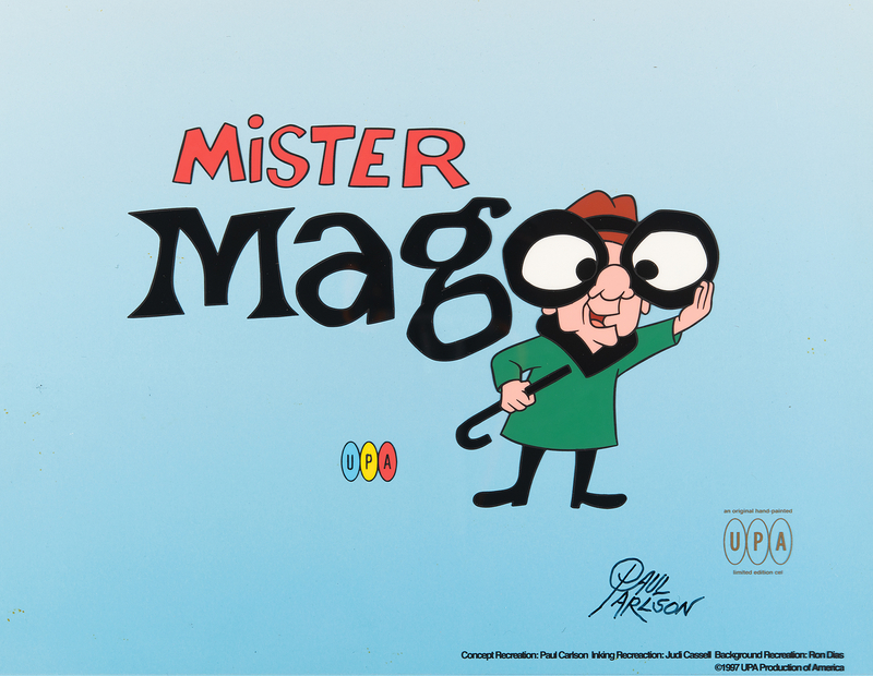 Lot 572 Mister Magoo color model cel signed by Paul Carlson