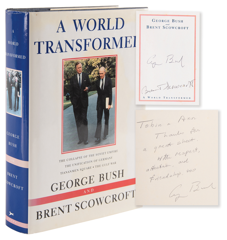Lot 35 George Bush Triple-Signed Book - A World Transformed