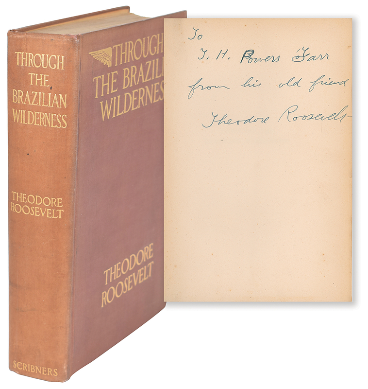 Lot 18 Theodore Roosevelt Signed Book - Through the Brazilian Wilderness (First Edition)