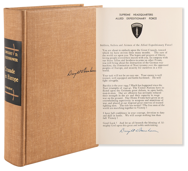 Lot 60 Dwight D. Eisenhower Signed Book - Crusade in Europe (Ltd. Ed. #621/1426)