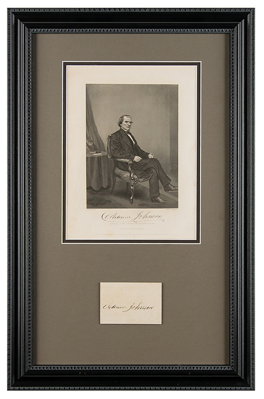 Lot 86 Andrew Johnson Signature