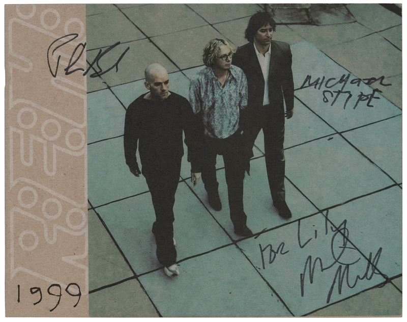 Lot 803 R.E.M. Signed 1999 World Tour Program