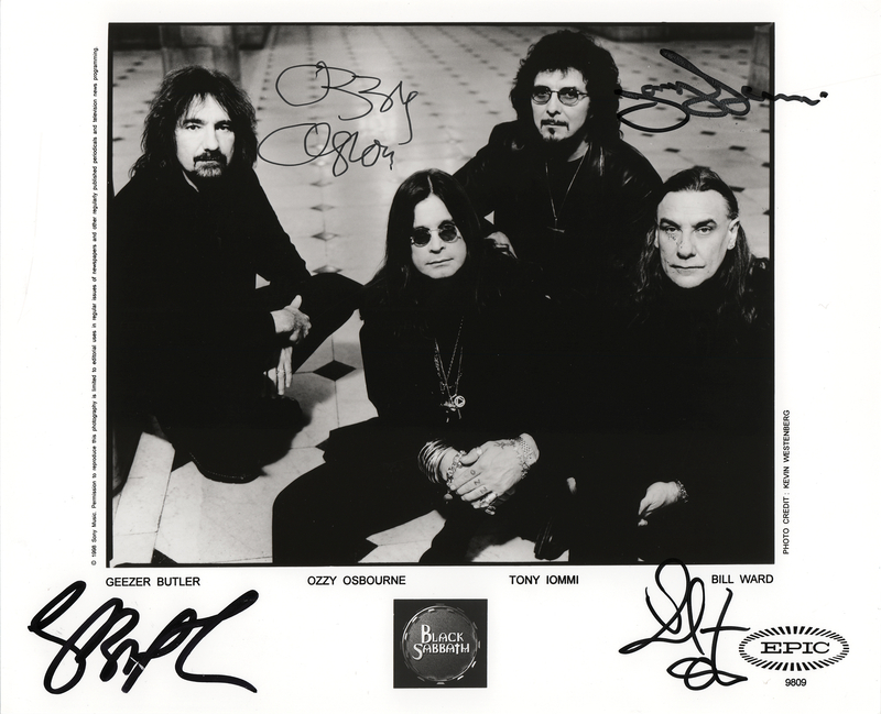 Lot 747 Black Sabbath Signed Photograph