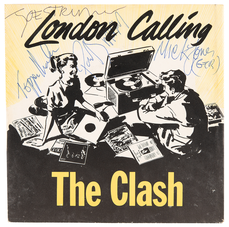 Lot 672 The Clash Signed 45 RPM Single Record - 'London Calling'