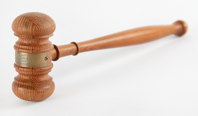 Lot 147 White House 1948 Renovation Wood Gavel