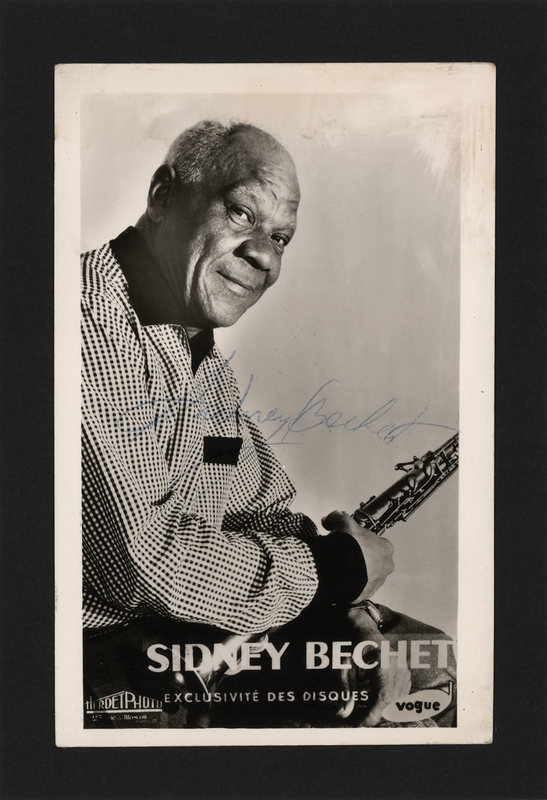 Lot 706 Sidney Bechet Signed Photograph