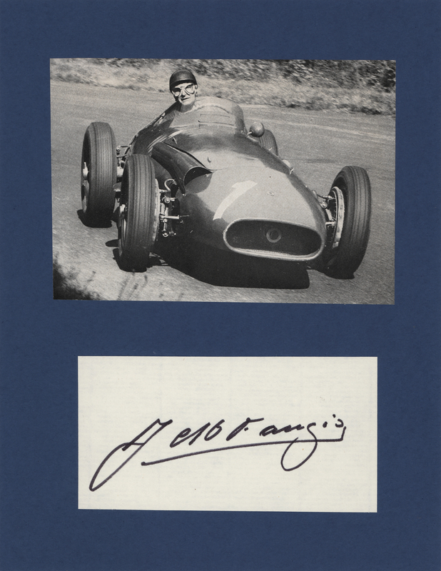 Lot 1020 Juan Manuel Fangio Signature