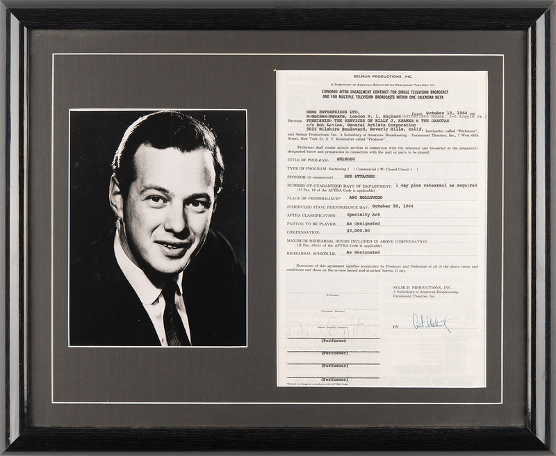 Lot 733 Beatles: Brian Epstein Document Signed