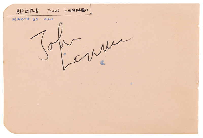 Lot 669 Beatles: John Lennon Signature