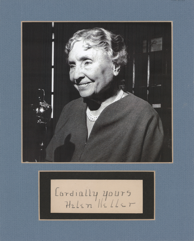 Lot 282 Helen Keller Signature